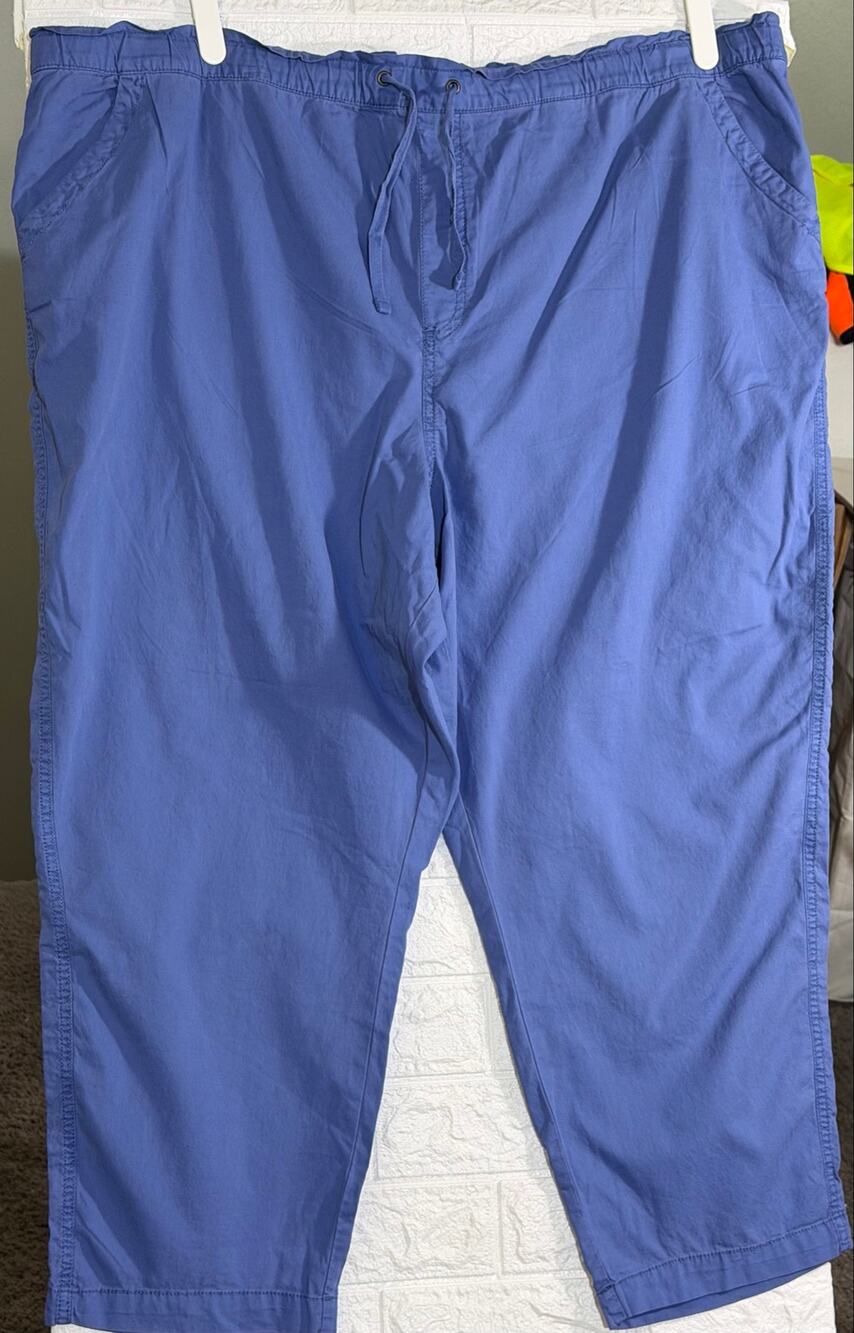 Sonoma Goods For Life Women’s Blue Pull-On Drawstring Pants Plus Size 3X
